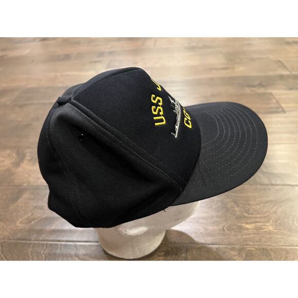 Vintage The Corps Mens Black USS JOUETT CG-29 Ship SnapBack Hat Made in USA - Picture 5 of 9